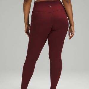 Lululemon Size 4 28 inseam Maroon Align Leggings